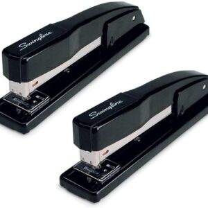 Swingline Stapler, Commercial Desktop Staplers, 20 Sheet Capacity, Portable, Durable Metal Desktop Stapler for Home Office Supplies, Classroom or Desktop Accessories, Black, 2 Pack (44401AZ)