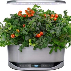 AeroGarden Bounty Elite – Indoor Garden with LED Grow Light, WiFi and Alexa Compatible, Stainless Steel