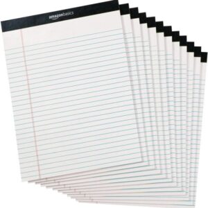 Amazon Basics Legal/Wide Ruled 8.5 x 11.75-Inch Lined Writing Note Pads