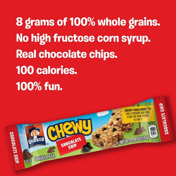 Quaker Chewy Granola Bars, Chewy & Dipps Variety Pack, 58 Count - Image 2